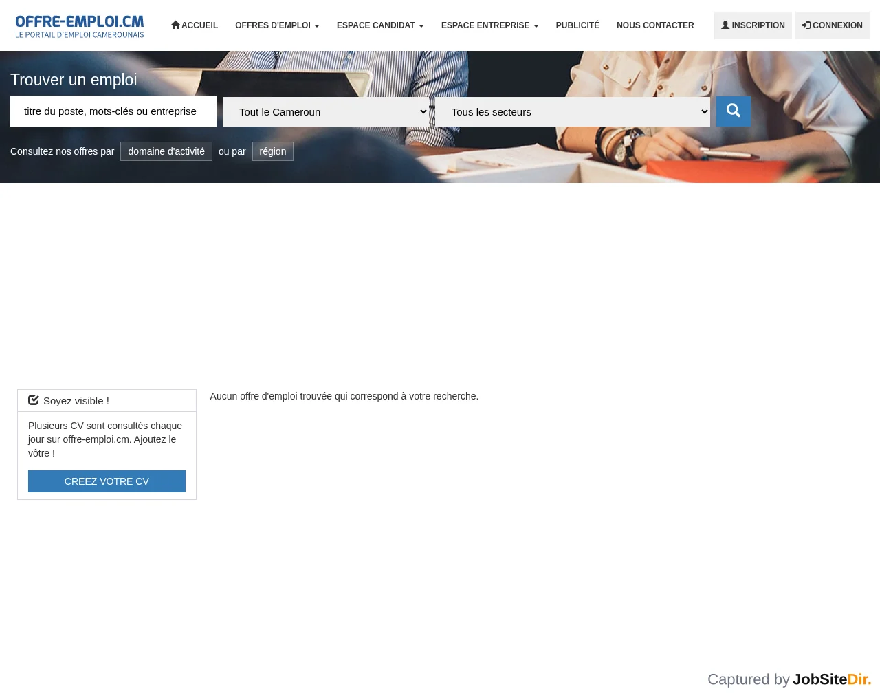 Offre-emploi screenshot Offre-emploi website screenshot