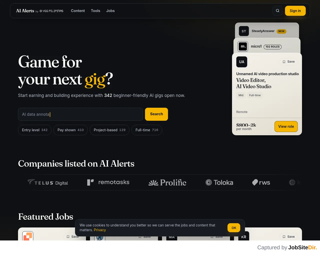 AI Alerts screenshot AI Alerts website screenshot