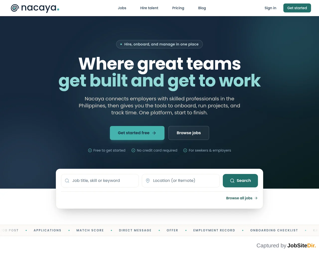 Nacaya screenshot Nacaya website screenshot