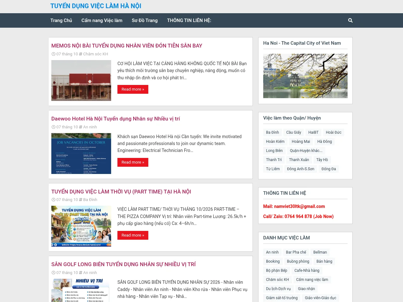 Viec Lam Ha Noi screenshot Viec Lam Ha Noi website screenshot