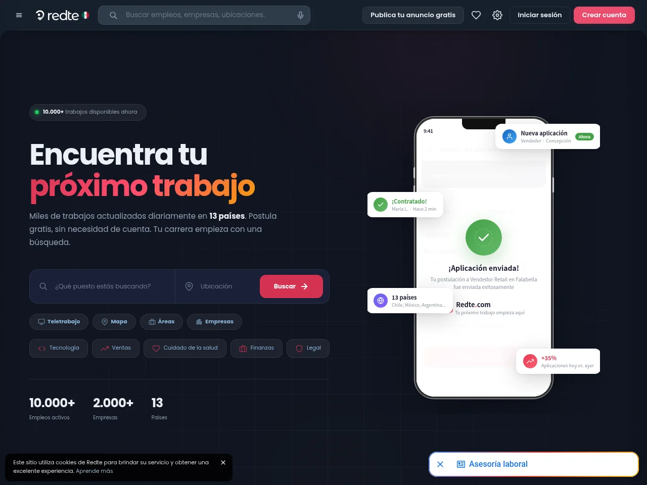 REDTE website screenshot