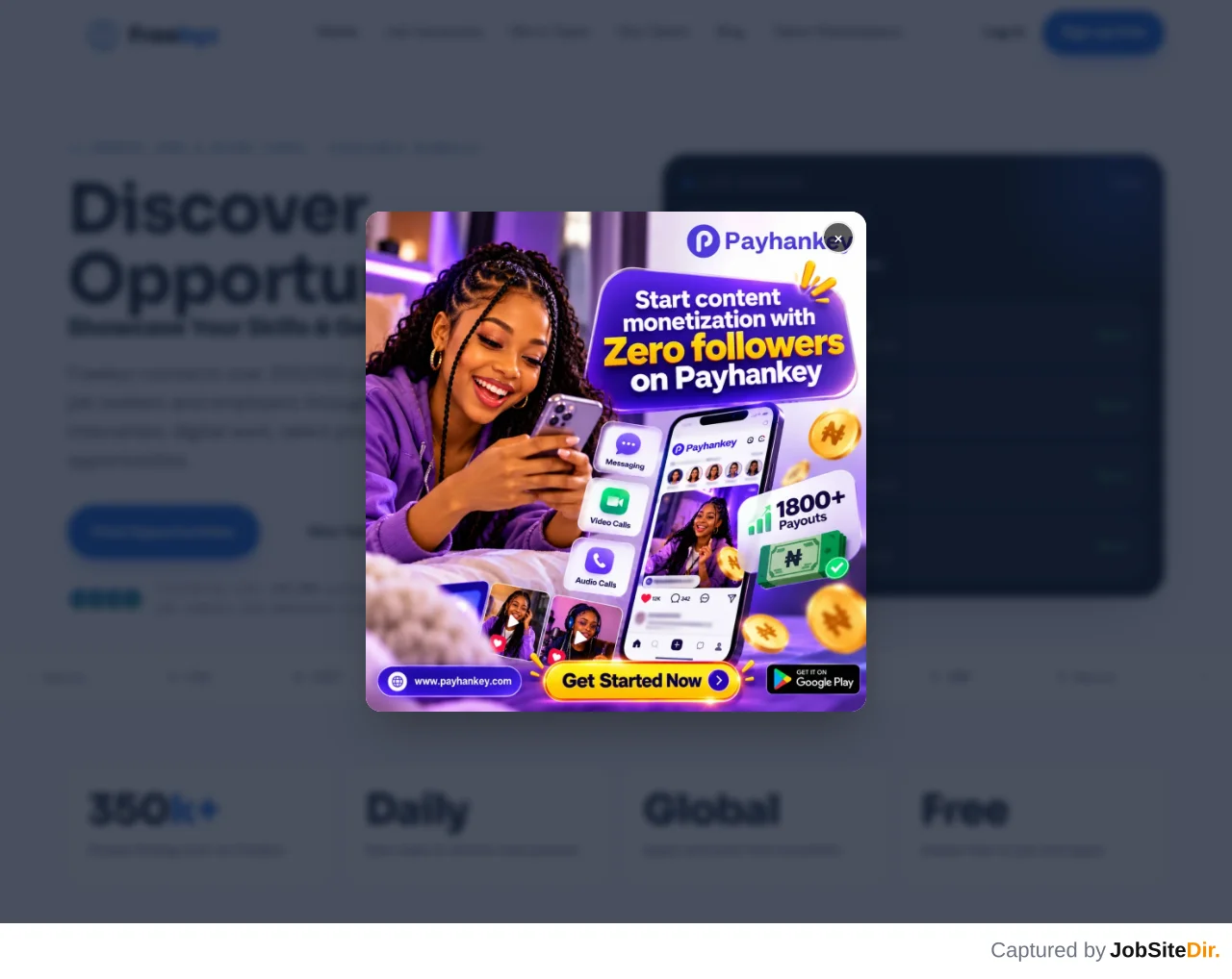 Freebyz screenshot Freebyz website screenshot