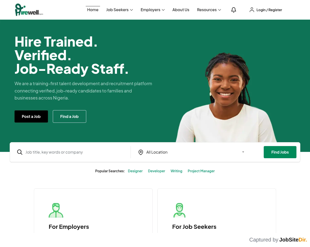 HireWell Nigeria website screenshot