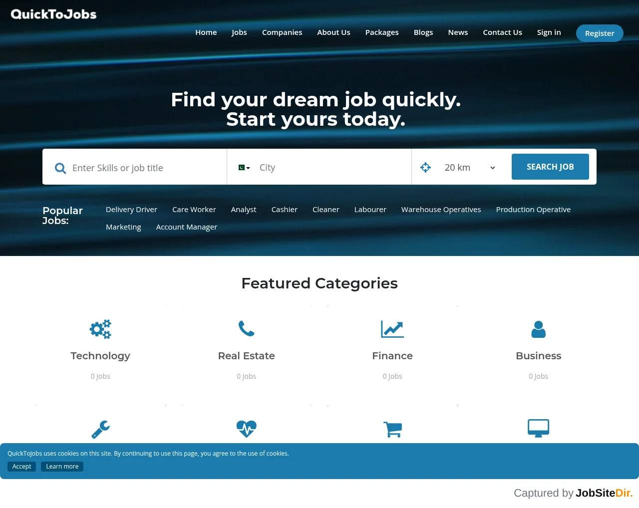 QuickToJobs Pakistan screenshot QuickToJobs Pakistan website screenshot