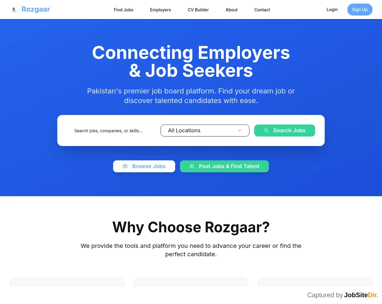 Rozgaar website screenshot