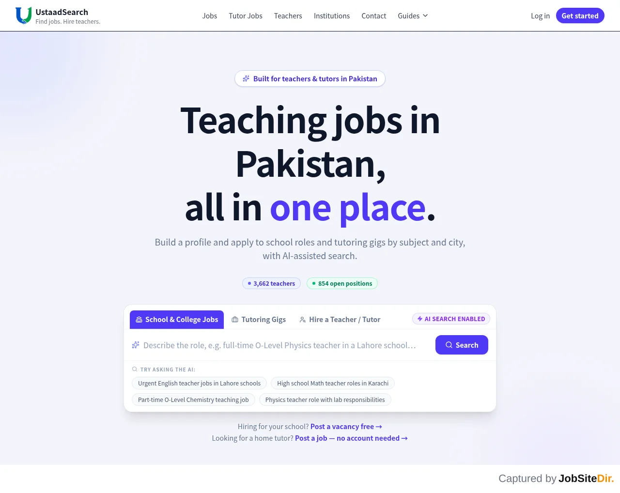 UstaadSearch website screenshot