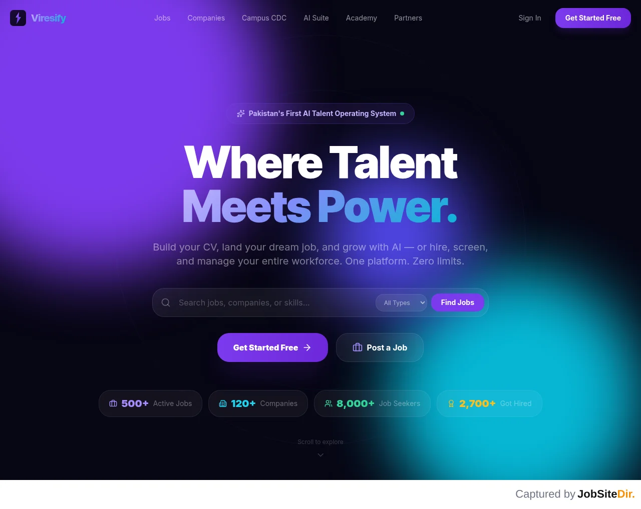 Viresify website screenshot