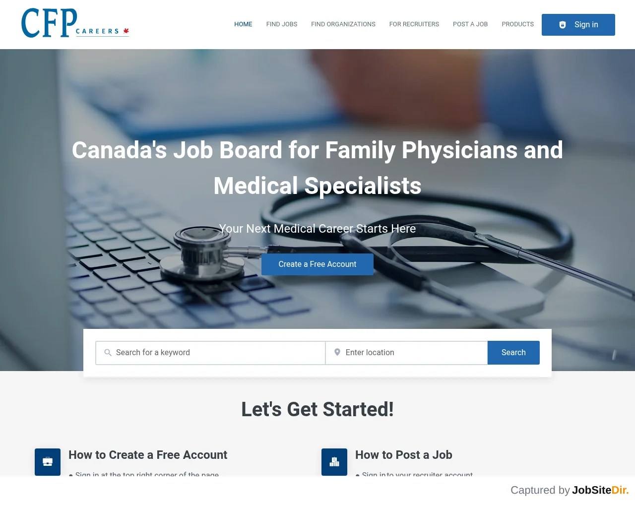 CFP Careers screenshot CFP Careers website screenshot