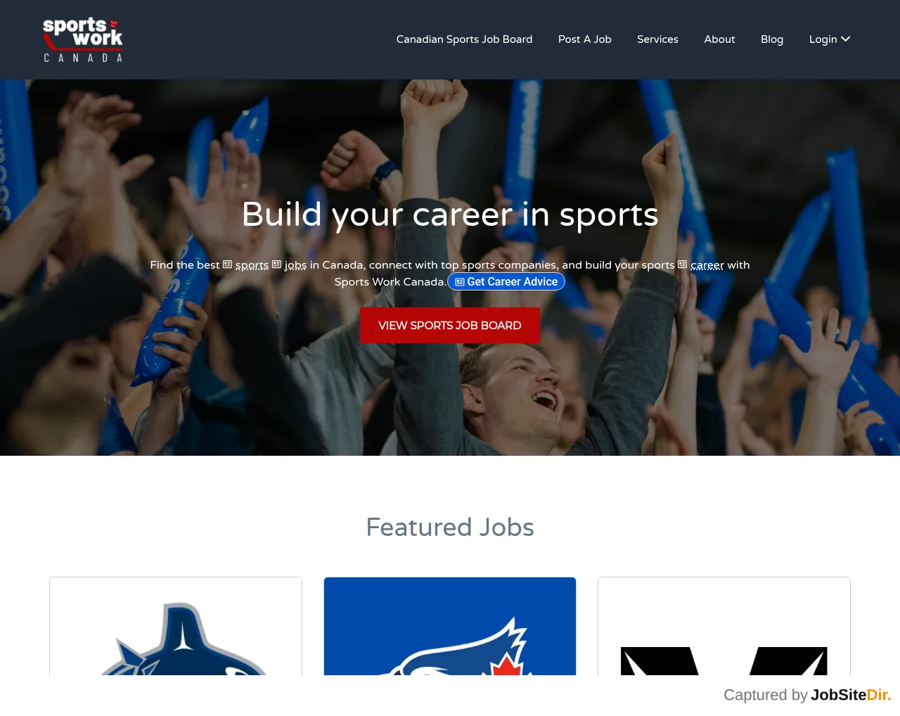 Sports Work Canada website screenshot