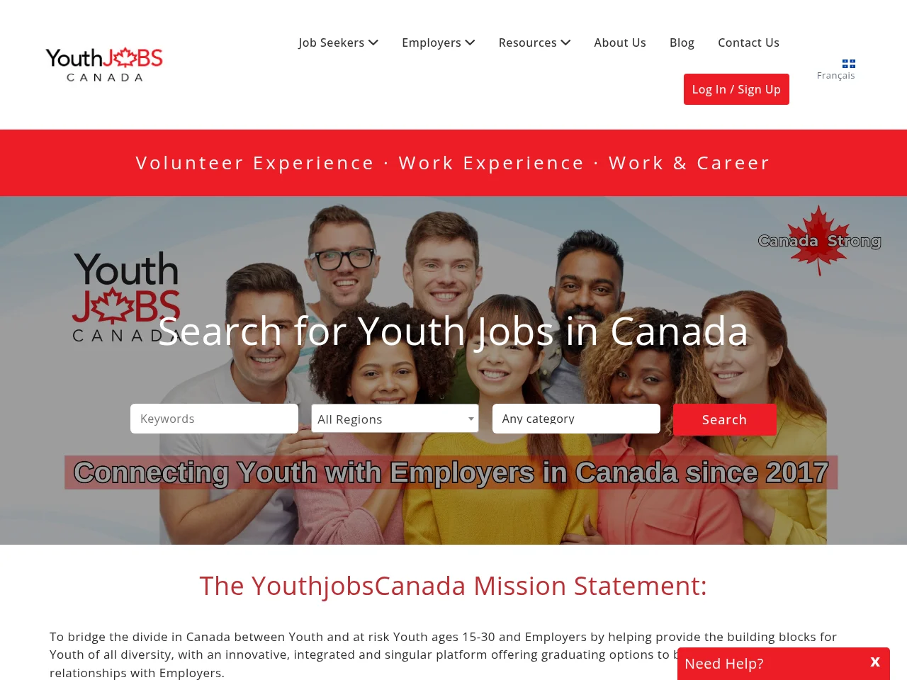 YouthjobsCanada website screenshot