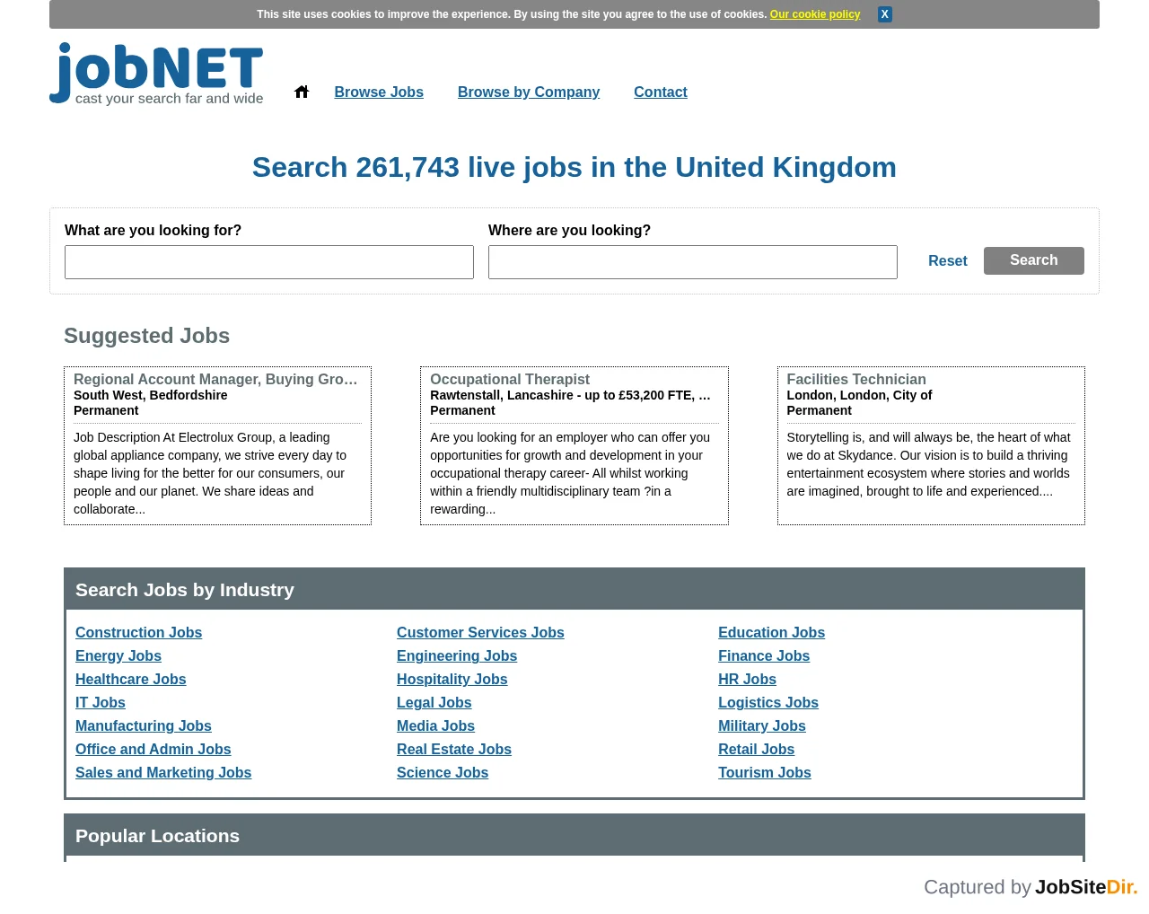 JobNet UK screenshot JobNet UK website screenshot