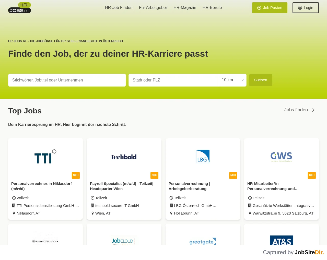 HR-Jobs screenshot HR-Jobs website screenshot