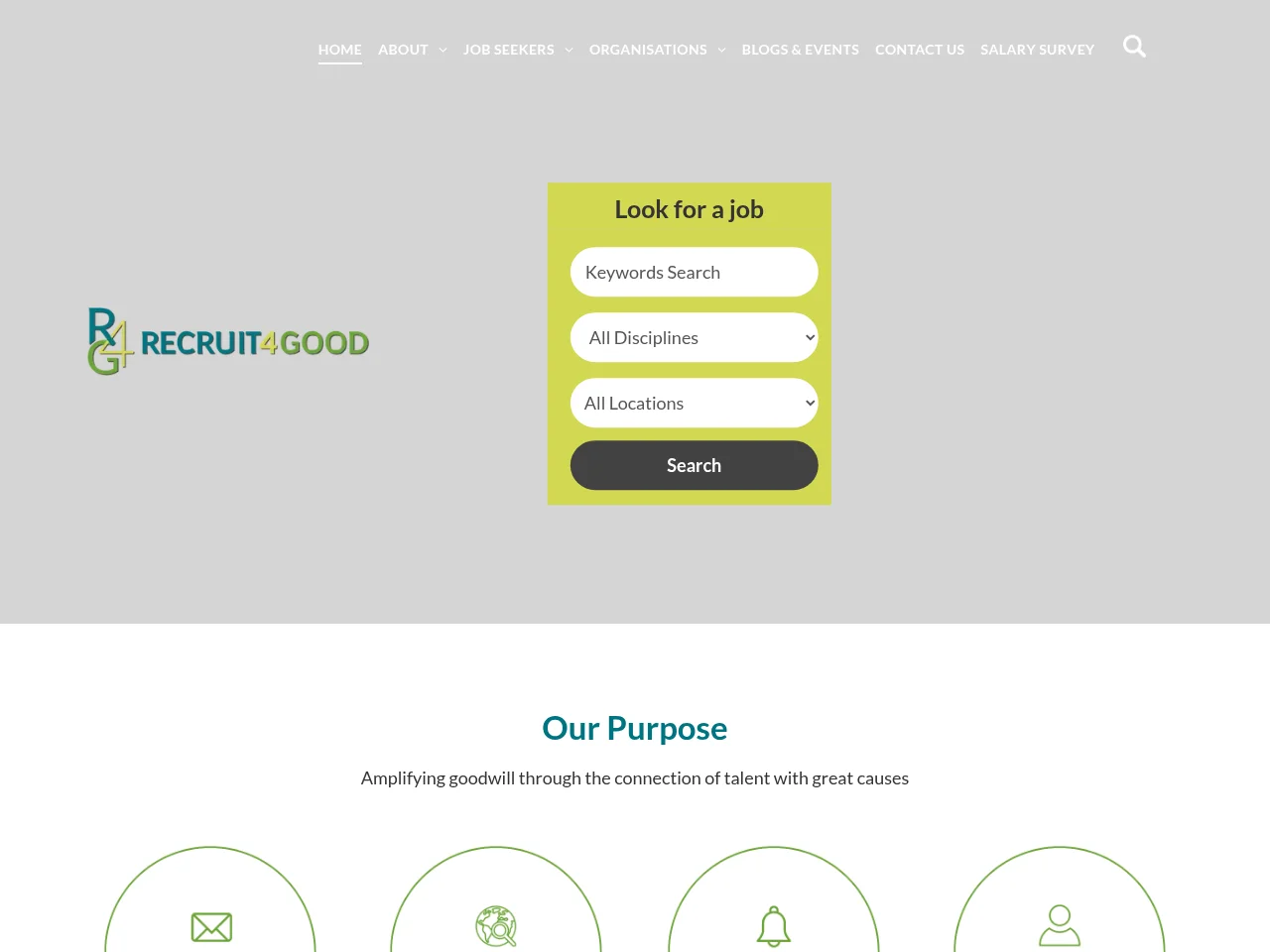 Recruit4Good screenshot Recruit4Good website screenshot