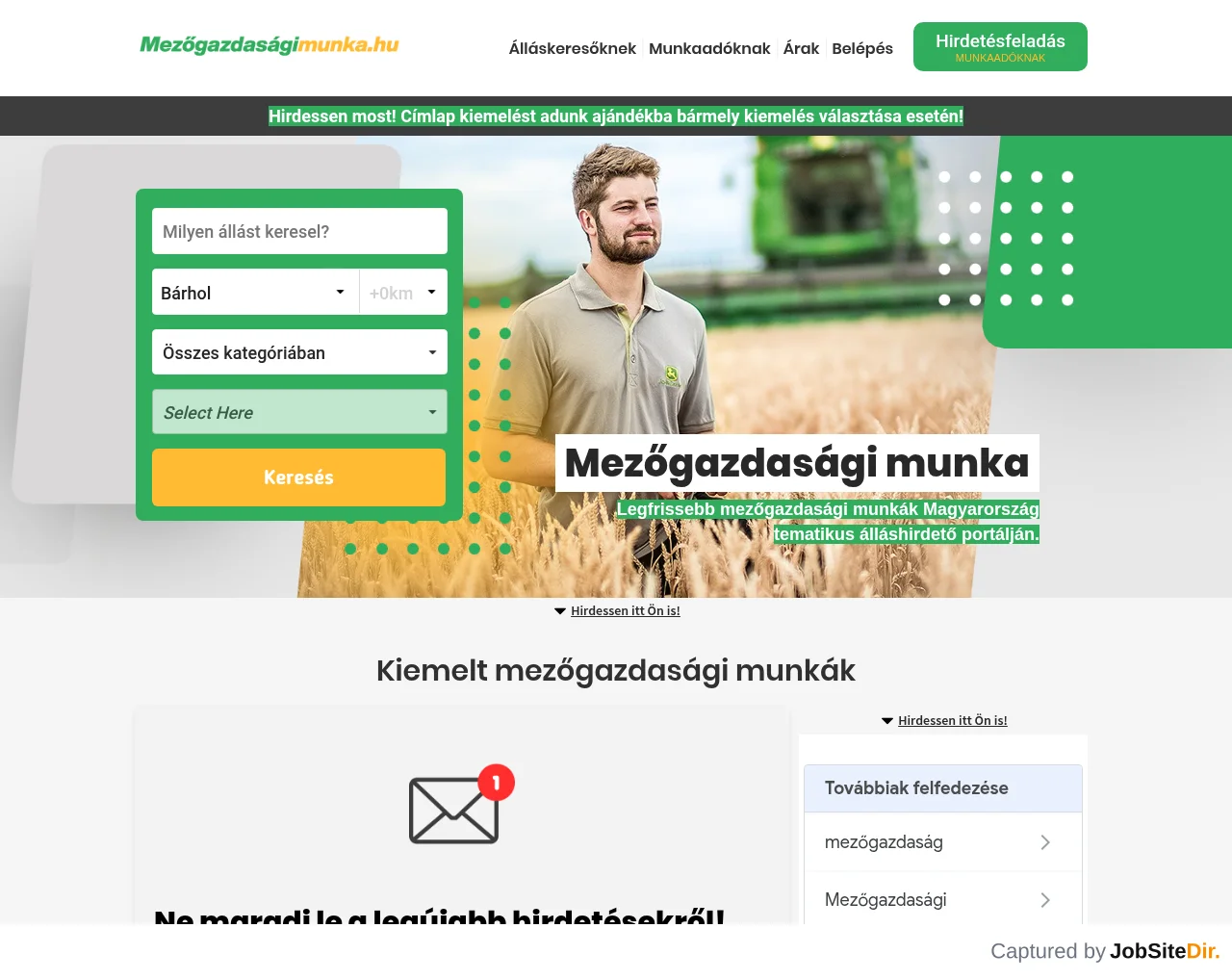Mezőgazdaságimunka screenshot Mezőgazdaságimunka website screenshot