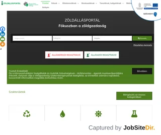 ZöldÁllásPortál platform preview ZöldÁllásPortál platform preview