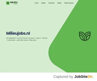 MilieuJobs platform preview