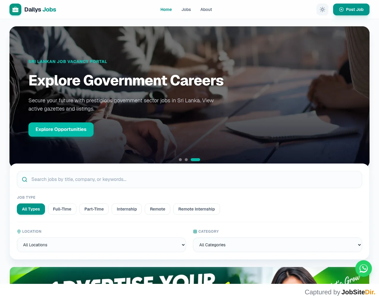 DailyJobs screenshot DailyJobs website screenshot