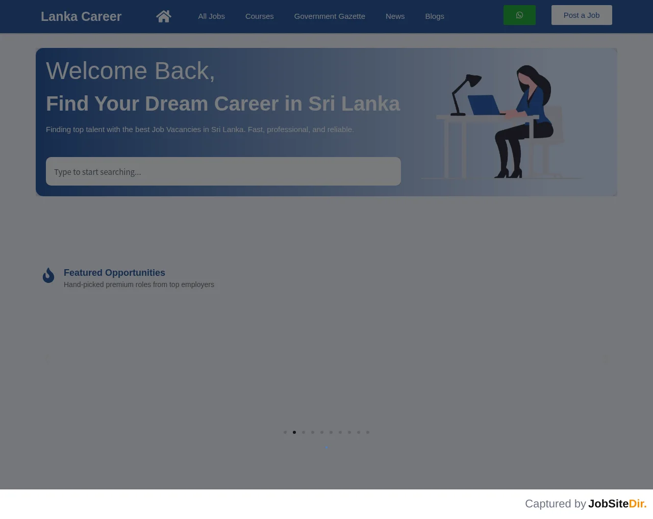 Lanka Career screenshot Lanka Career website screenshot