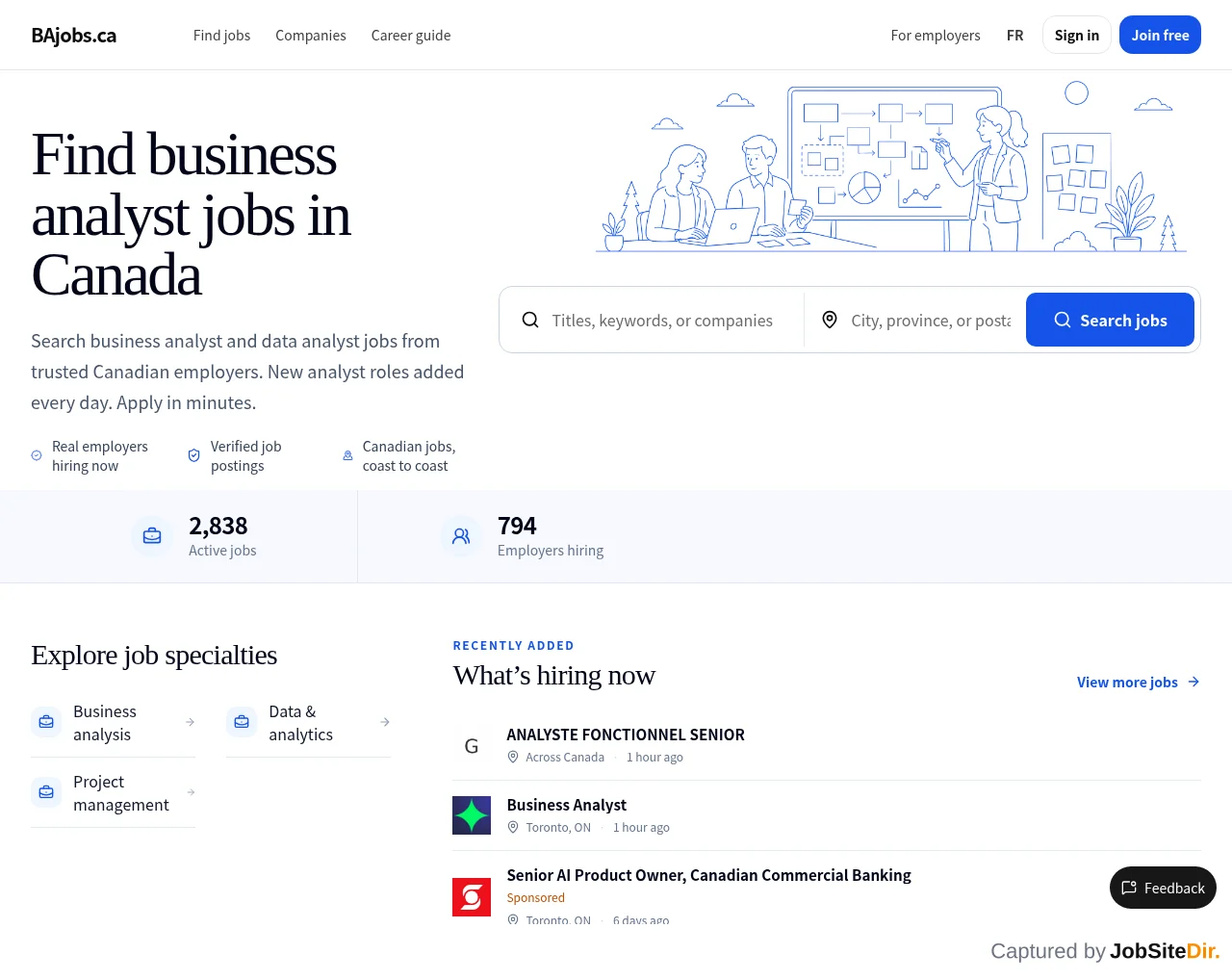 BAjobs website screenshot