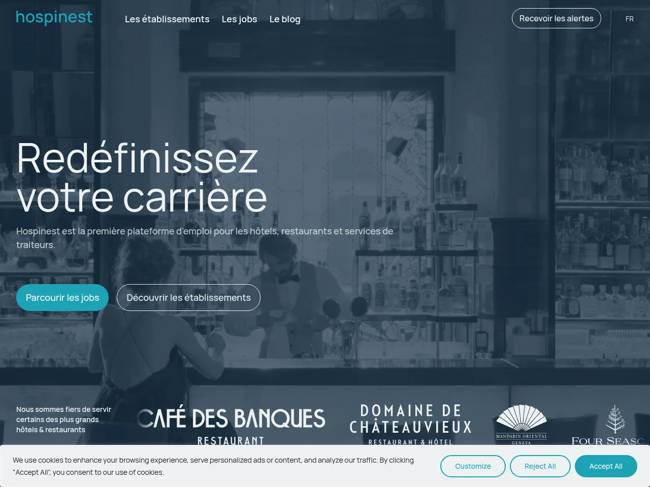 Hospinest website screenshot