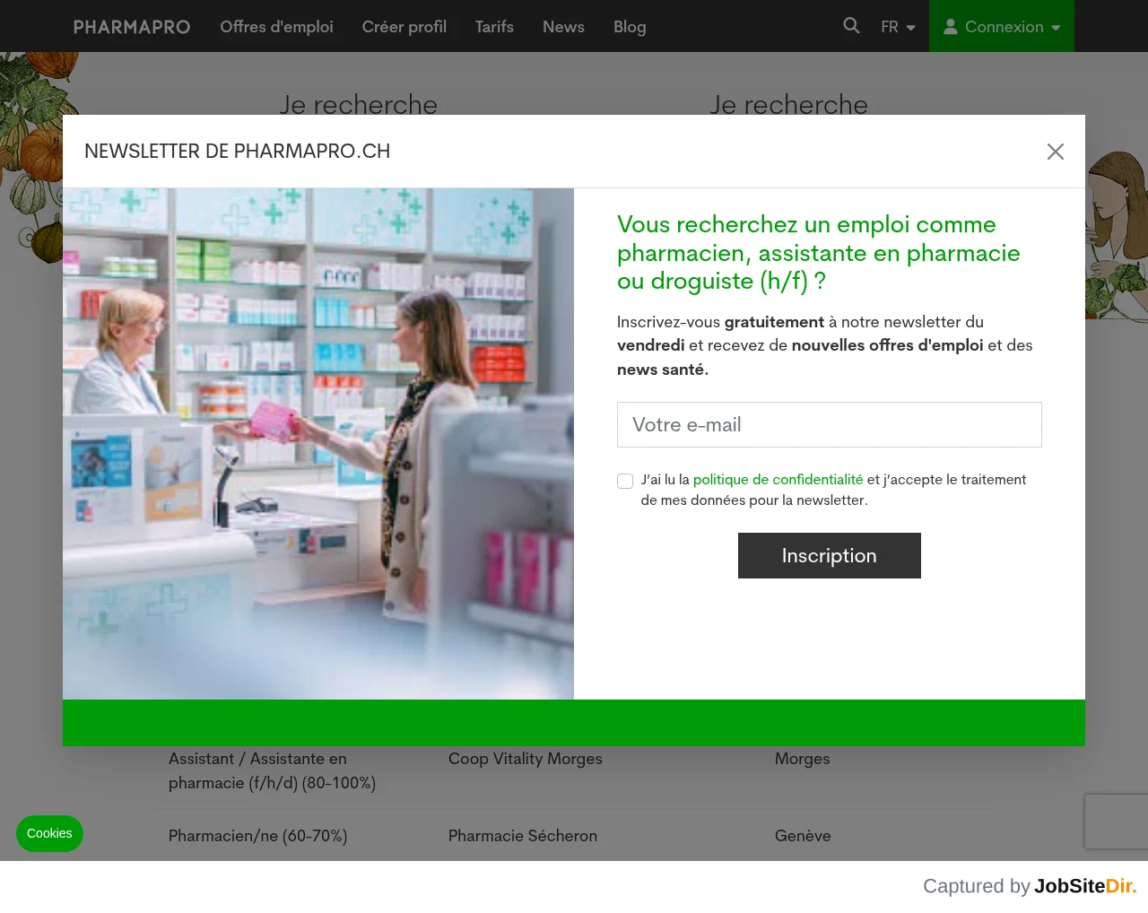 Pharmapro website screenshot
