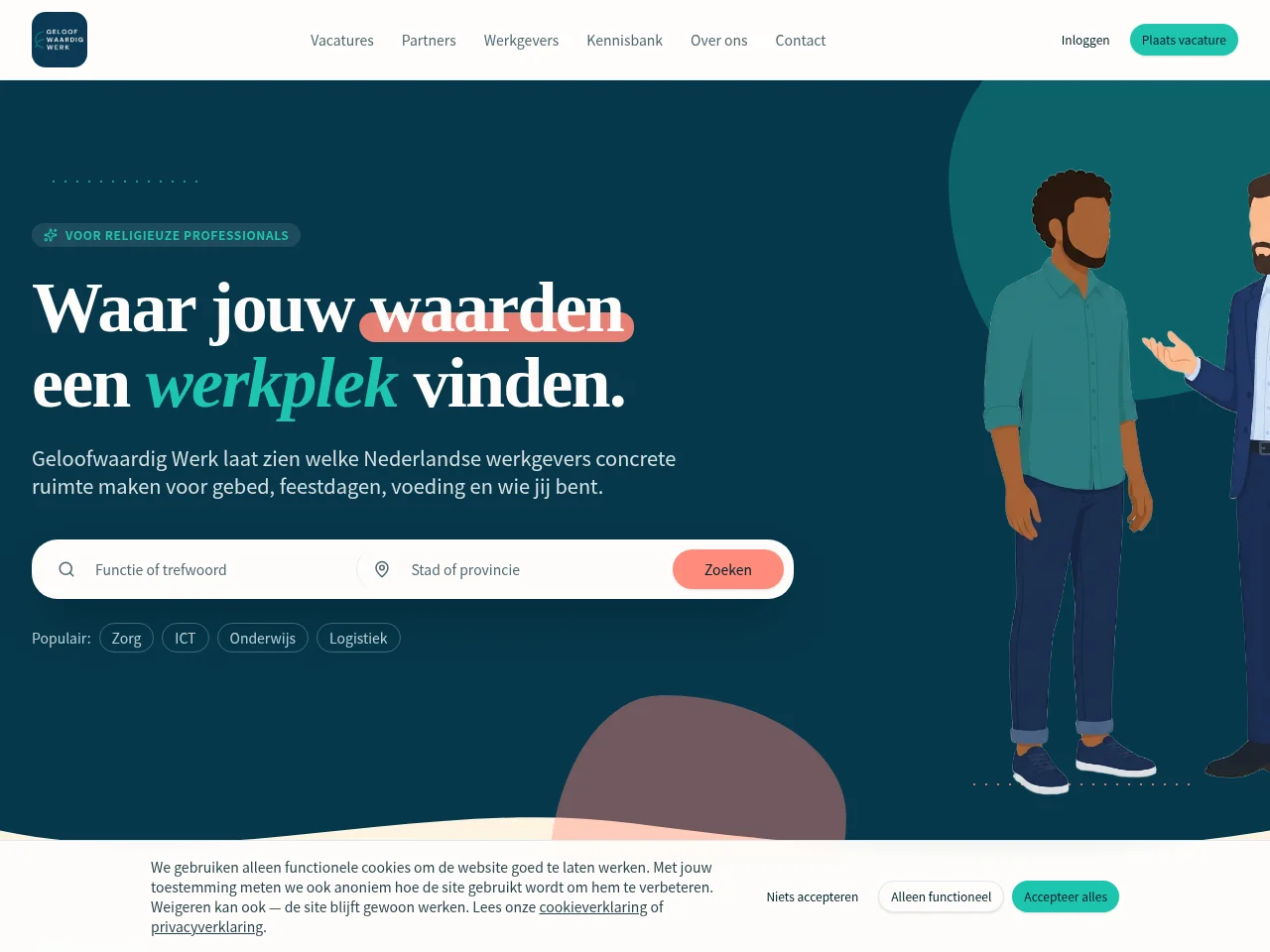 Geloofwaardig Werk website screenshot