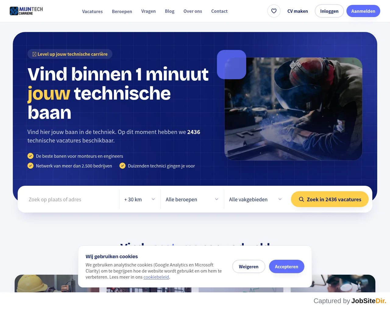 MijnTechCarrière website screenshot