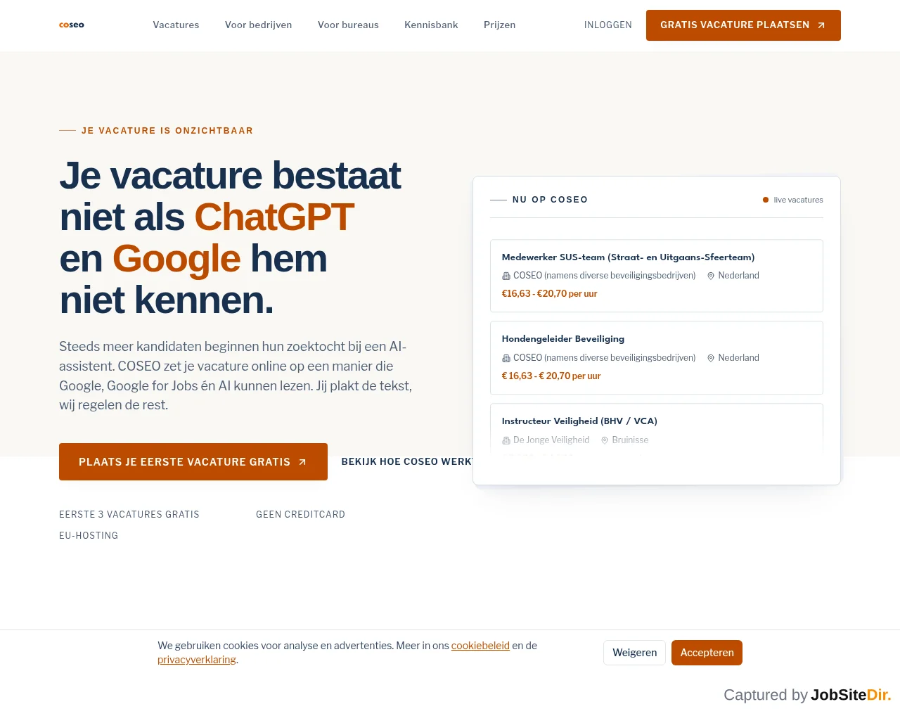 COSEO screenshot COSEO website screenshot