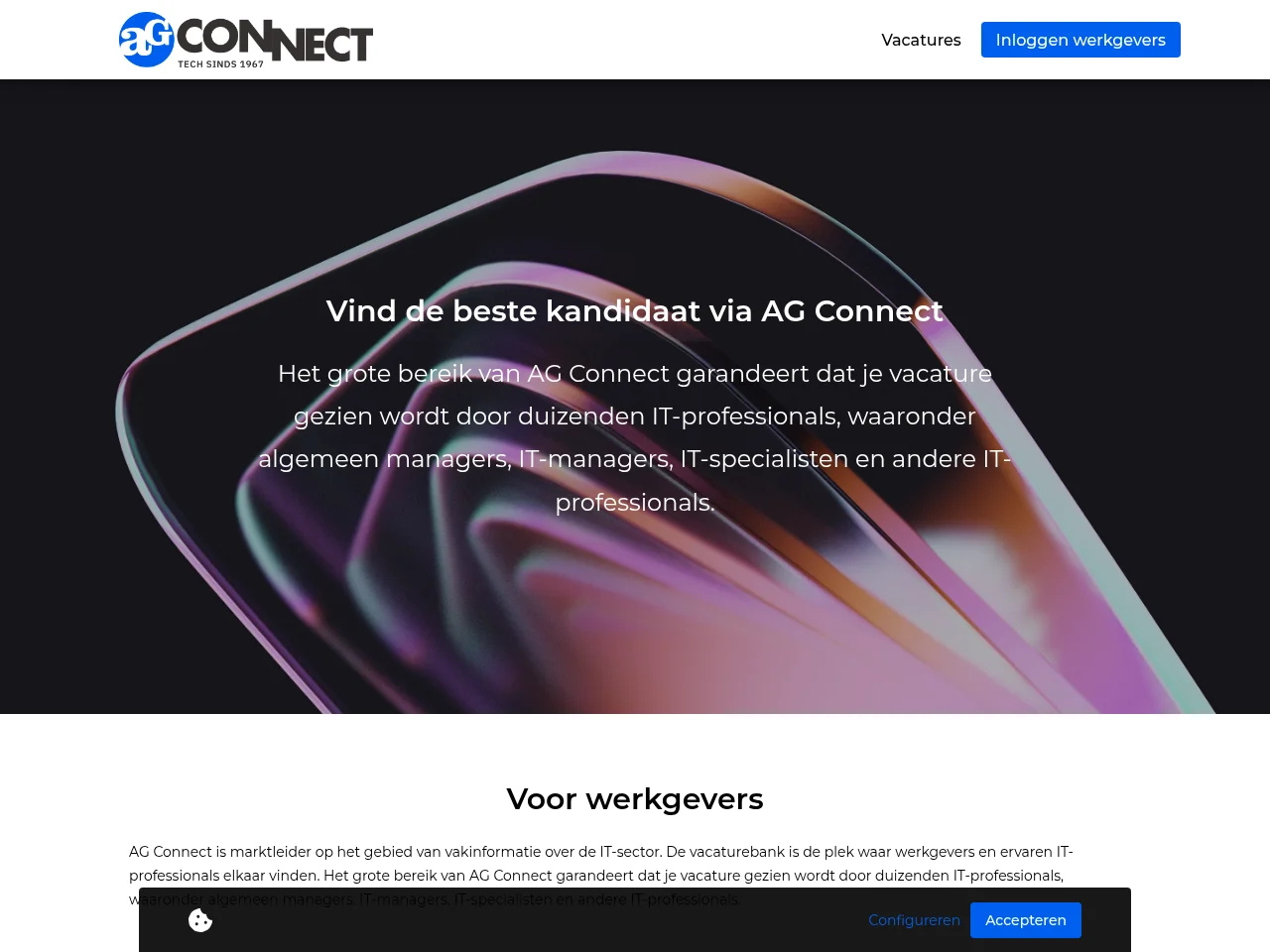 AG Connect website screenshot