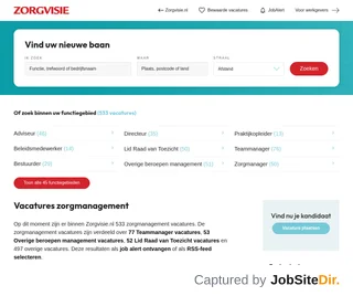 Zorgvisie Vacatures screenshot preview Zorgvisie Vacatures screenshot preview