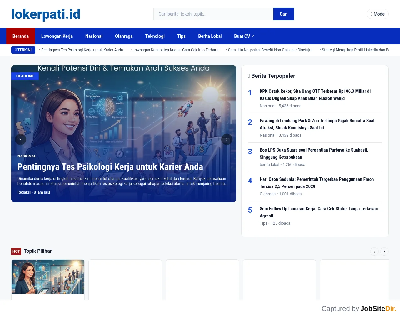 LokerPati website screenshot