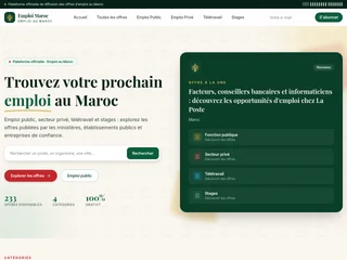 Emploi Maroc platform preview Emploi Maroc platform preview