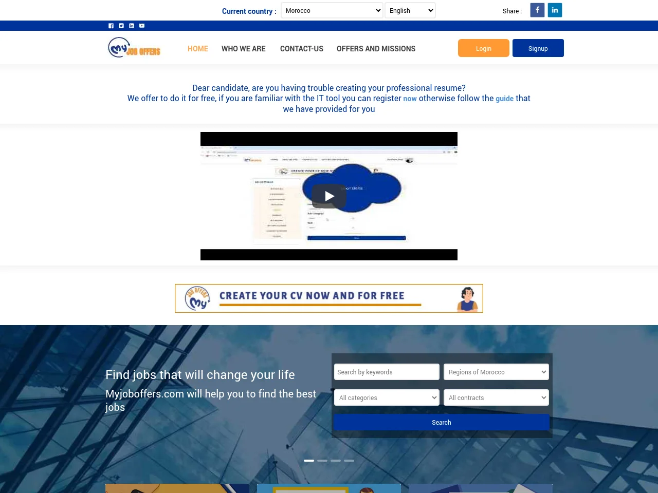 MyJobOffers screenshot MyJobOffers website screenshot