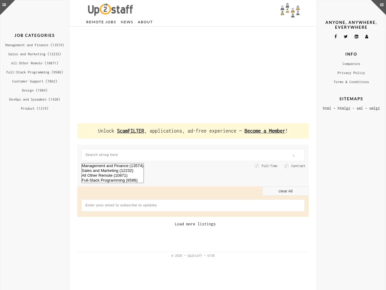 Up2staff screenshot Up2staff website screenshot