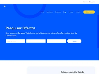 Carga de Trabalhos platform preview