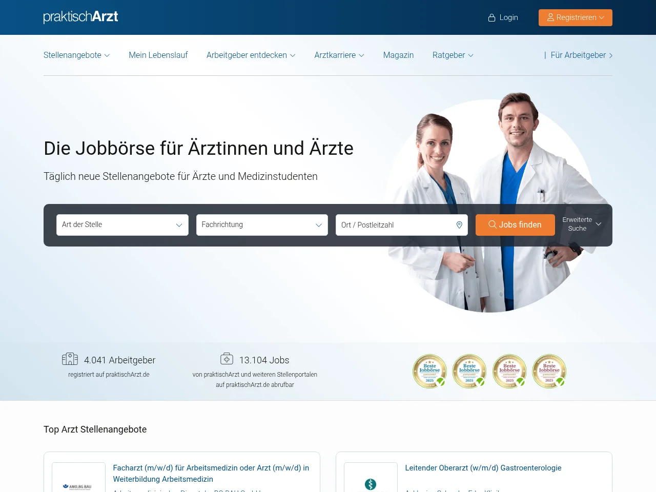 praktischArzt website screenshot