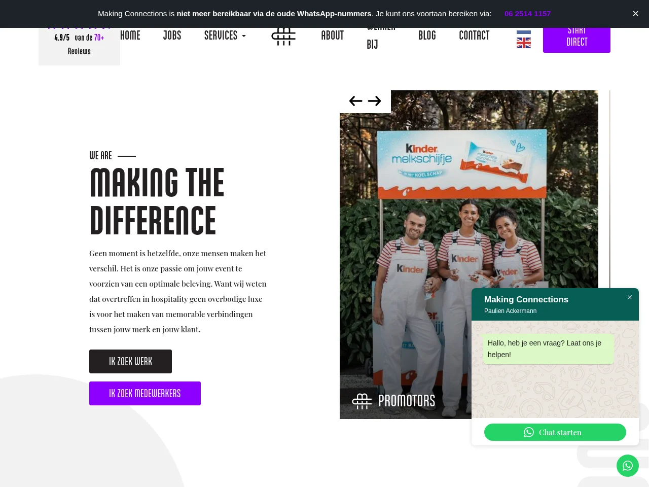 Making Connections website screenshot