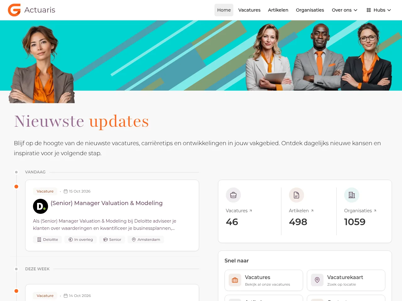 Actuaris screenshot Actuaris website screenshot