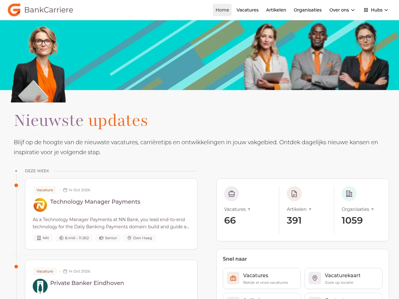Bankcarriere website screenshot