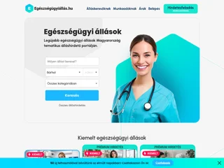 Egészségügyiállás platform preview