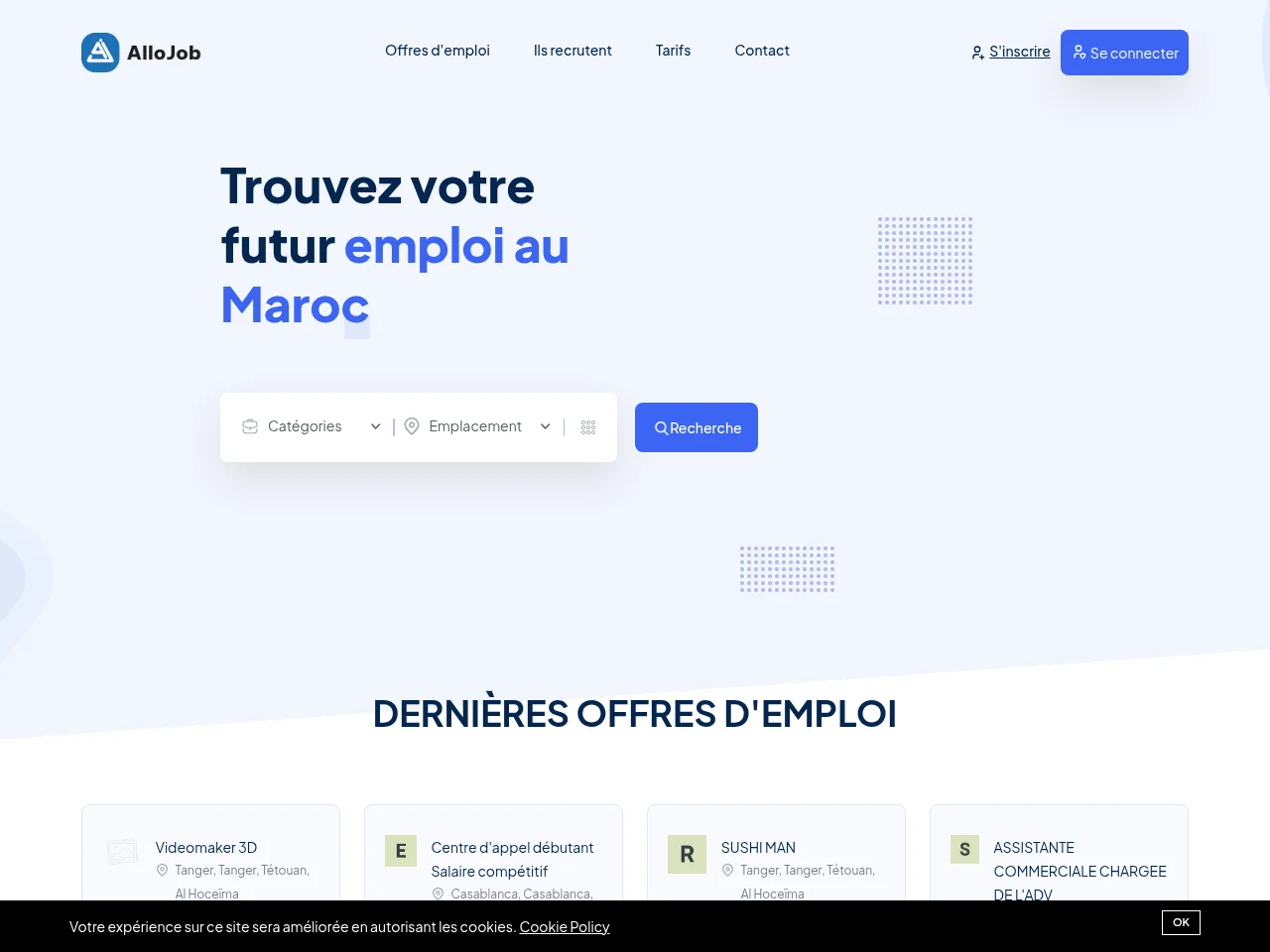 AlloJob website screenshot