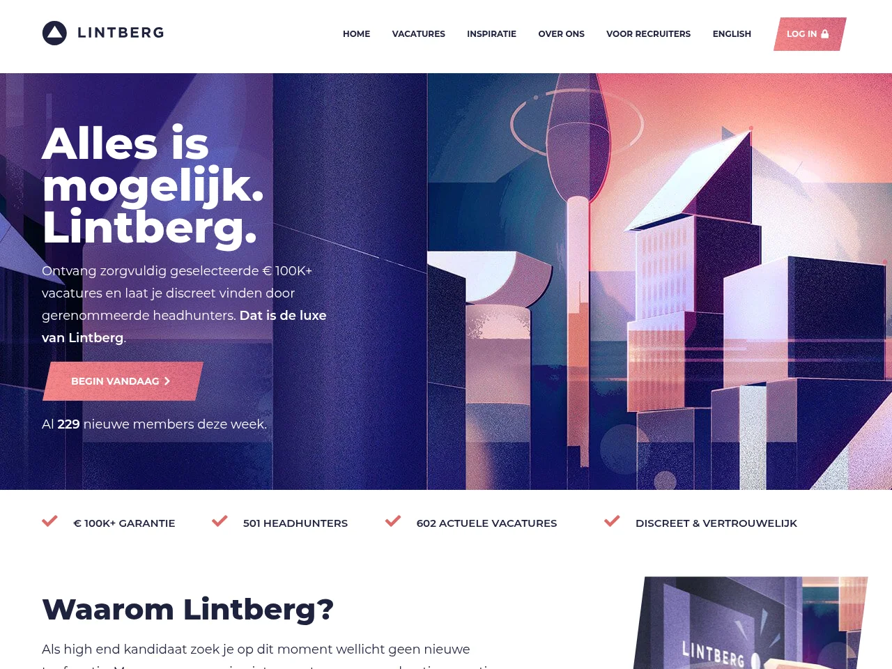 Lintberg website screenshot