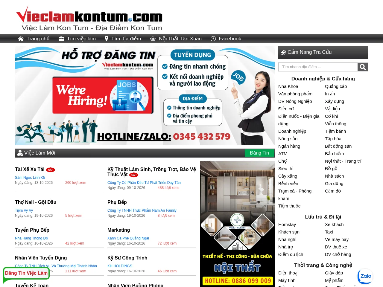 Việc Làm Kon Tum screenshot Việc Làm Kon Tum website screenshot