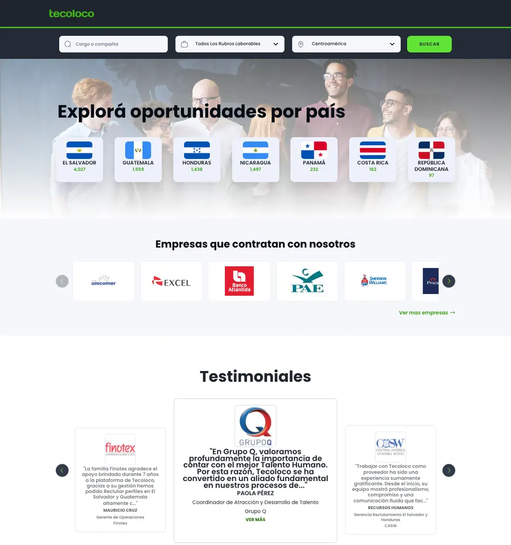 Tecoloco screenshot Tecoloco website screenshot