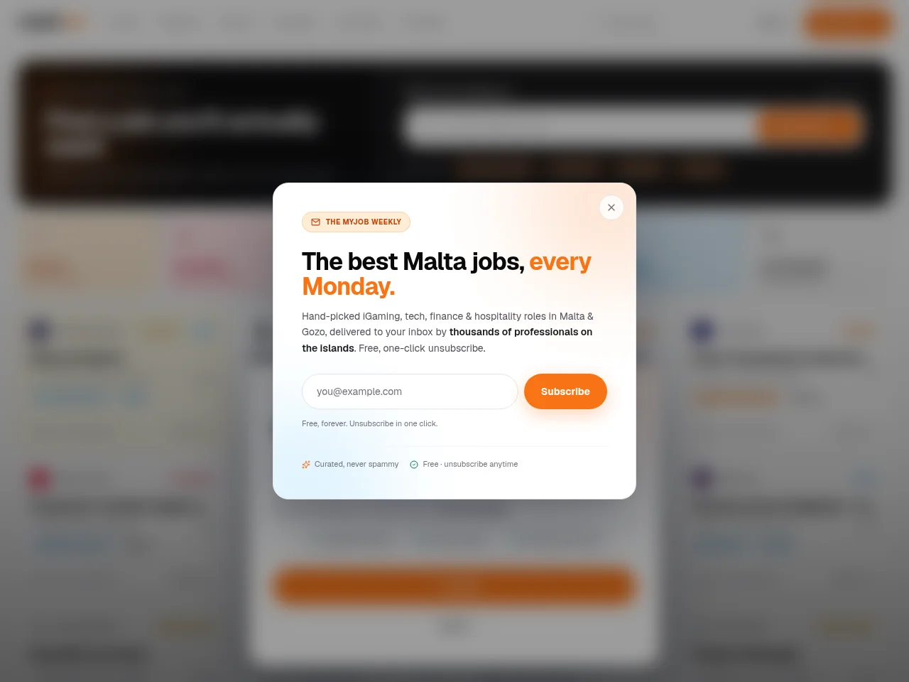 myjob website screenshot
