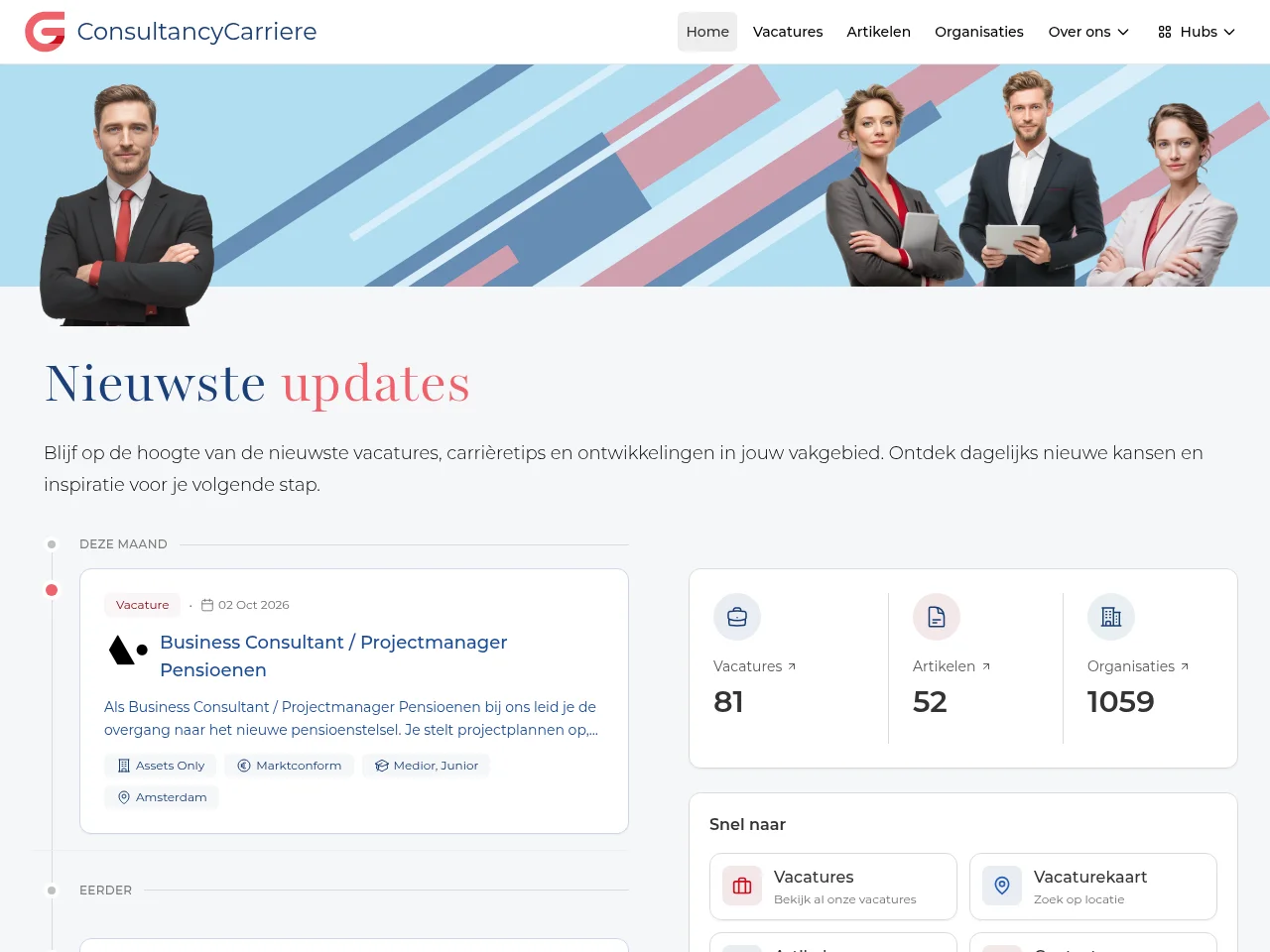 ConsultancyCarriere screenshot ConsultancyCarriere website screenshot