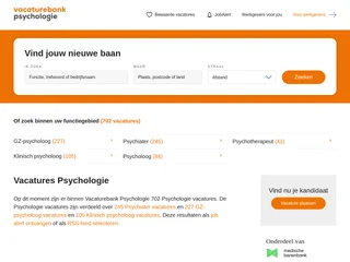 Vacaturebank Psychologie screenshot preview