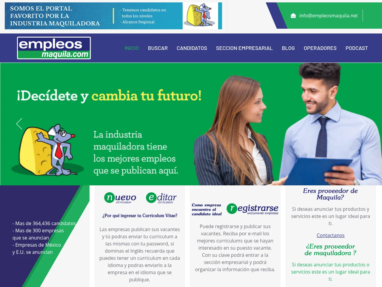 Empleos Maquila screenshot Empleos Maquila website screenshot