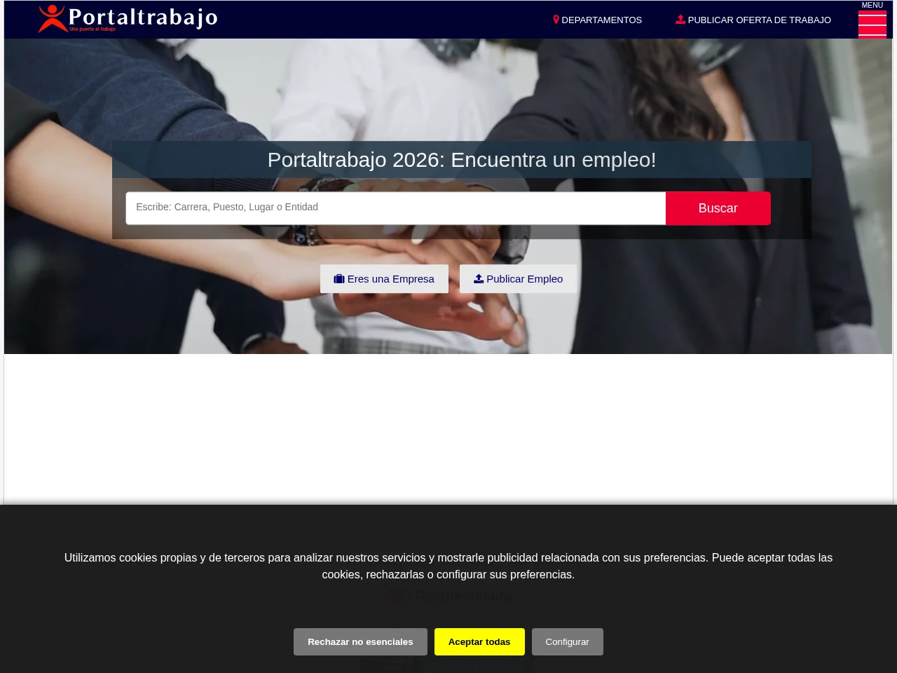 Portaltrabajo website screenshot