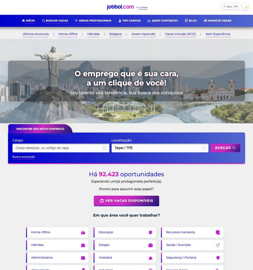 Jobbol website screenshot